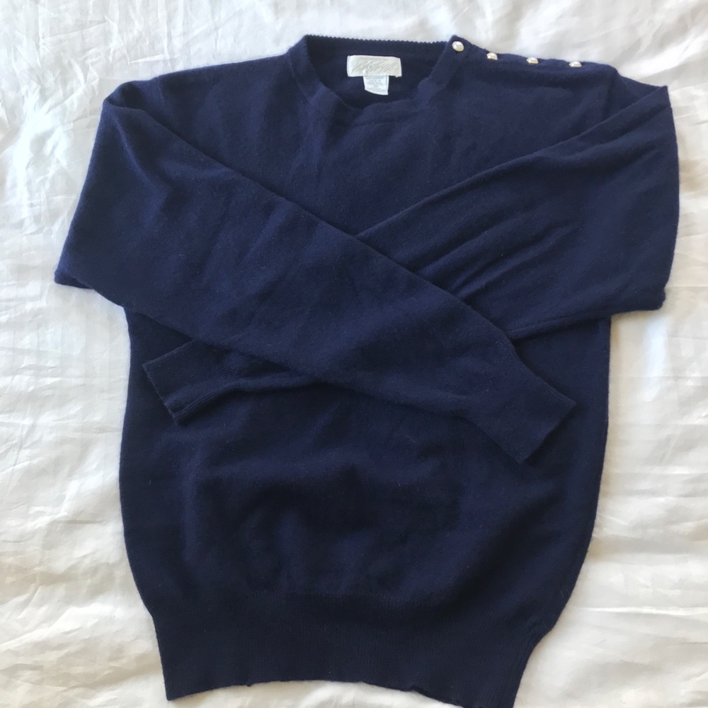 100% Slouchy Cashmere Crewneck Sweater